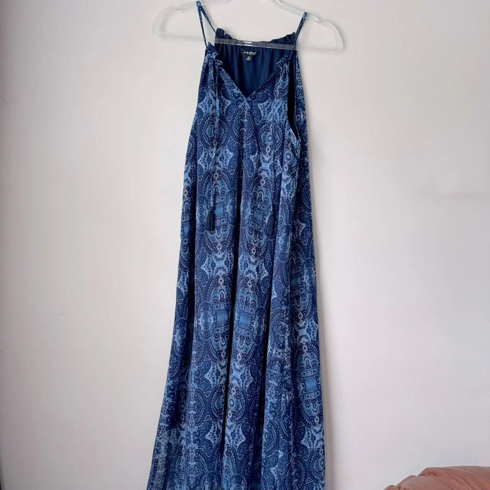 Lucky Brand Blue Paisley Western Dress - Picture 2 of 9